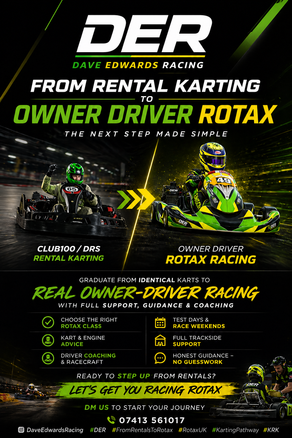 Dave Edwards Racing rental to Rotax poster